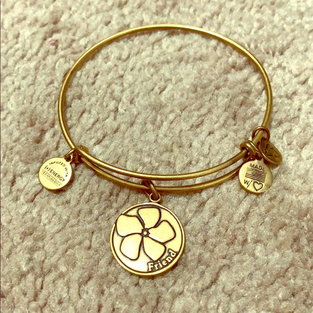 Alex and Ani Gold Friend Charm Bracelet